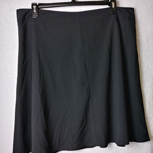 Lane Bryant Pleated Skirt Size 18 Black Career Zip